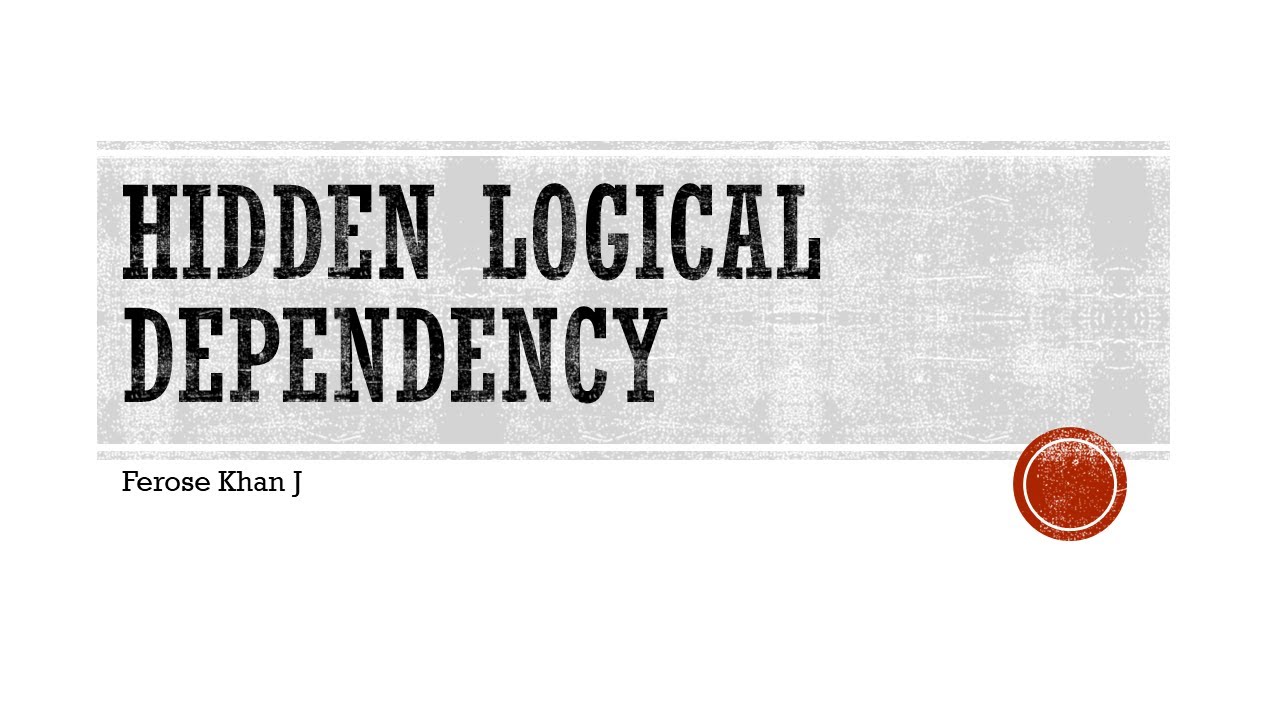 Ch 08 Avoid Hidden Logical Dependency - YouTube