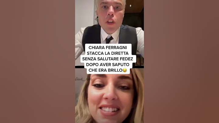 CHIARA FERRAGNI stacca la diretta con FEDEZ perchè era brillo