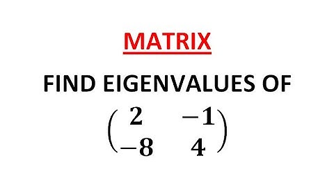 Find Eigenvalues l Matrix l Anumega Tutorial 01