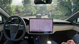 Tesla FSD 12.3.6 Drives from San Pedro to Palos Verdes