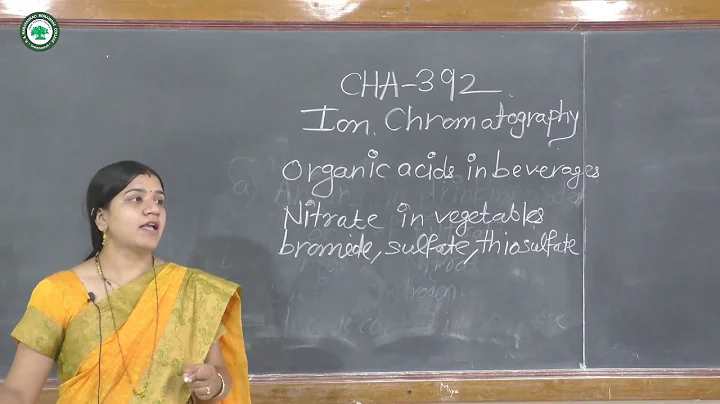 M.Sc.(Analytical Chemistry) || Topic: Ion Chromatography || By Prof. Desai N. D.