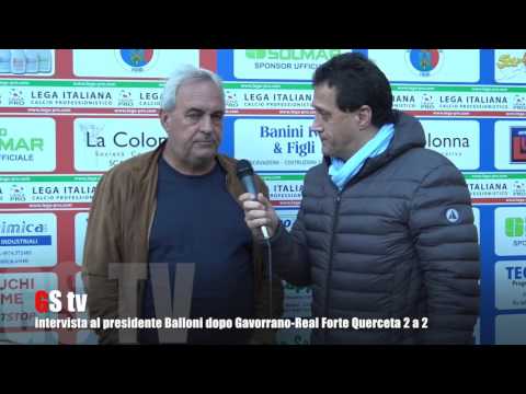 Gs Tv - intervista al presidente Balloni dopo Gavorrano-Real Forte Querceta 2 a 2