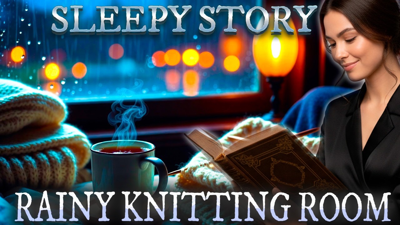 The Knitting Room | Bedtime Story  | Binaural ASMR + Rain sound | Nothing much happen | Black screen