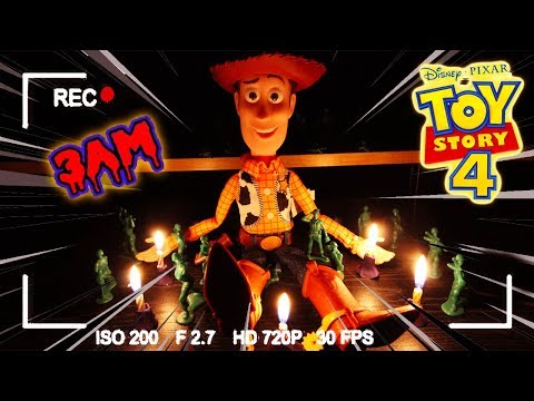 TOY STORY WOODY IS ALIVE! PLAYING WITH WOODY AT 3AM!! CANDLES MAKE HIM COME TO LIFE!!