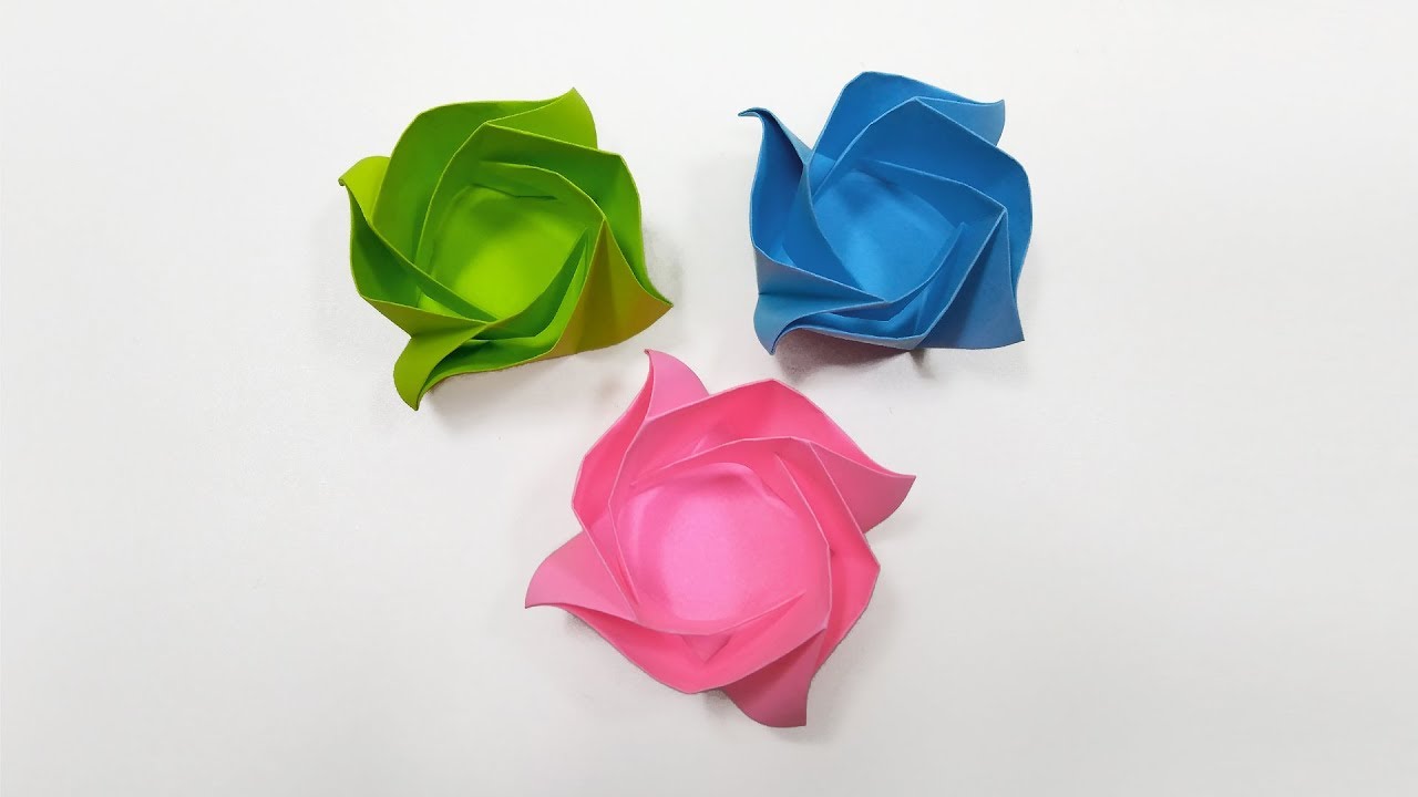How to Make Origami Rose Box / Easy Origami Rose Box Making / DIY