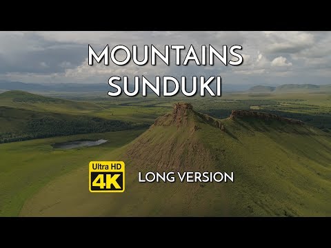 MOUNTAINS SUNDUKI - Khakassia - 4K Aerial Nature Film with Relax Music