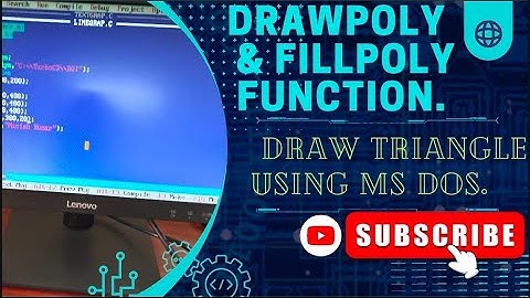 Draw Triangle using Drawpoly & Fillpoly function:: Triangle drawing in MS DOS:: Graphics using C...