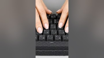 Black kinetic sand keyboard typing #asmr #relax #ai #relaxing #keyboard