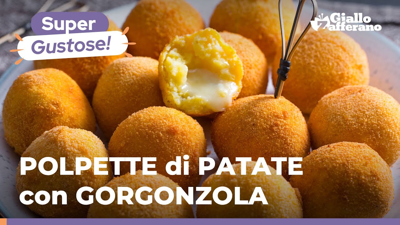 Жареные картофельные шарики с начинкой из сыра Горгонзола, в двойной панировке! Очень вкусно!!! 🤤🤤🤤