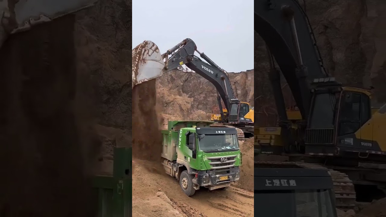 Drone View: Watch Excavators in Action Like Never Before! 