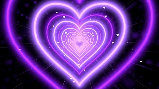 Purple Heart Background  No Sound?Heart Tunnel Heart Background Loop 10 Hours - Bg Animation