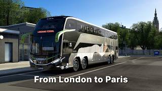 Realistic ETS2 Driving; Marcopolo G8 1800 DD VOLVO ; London Paris 438km; HORI Truck Control System Realistic ETS2 Driving; Marcopolo G8 1800 DD VOLVO ; London Paris 438km; HORI Truck Control System
