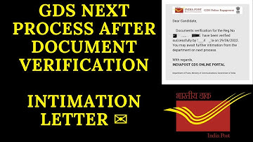 GDS CANDIDATES MUST WATCH|| GDS NEXT PROCESS AFTER DOCUMENT VERIFICATION || @IndiaPostOfficeGDSCORNER