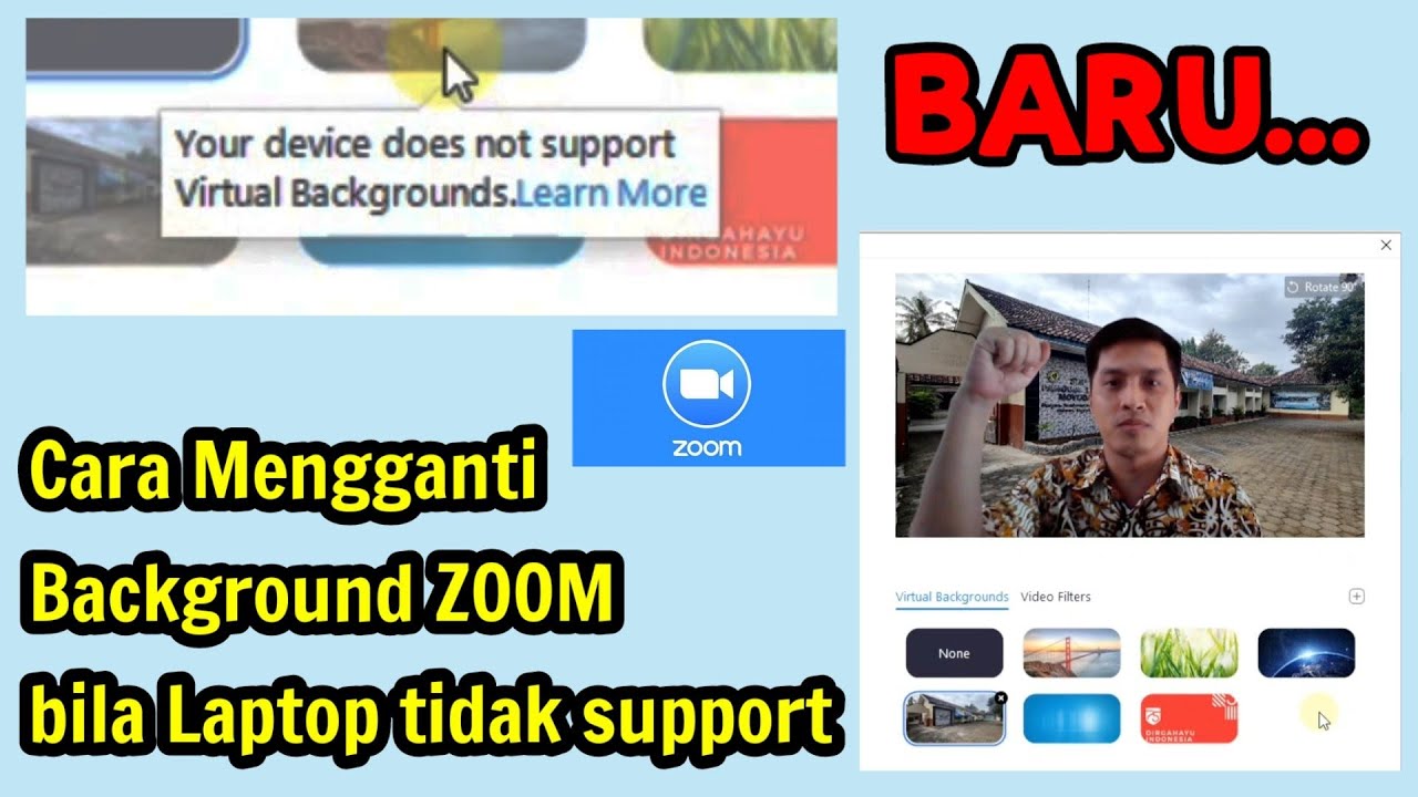 Hướng dẫn Cara mengganti background zoom di laptop tanpa green screen đơn giản và tiện lợi