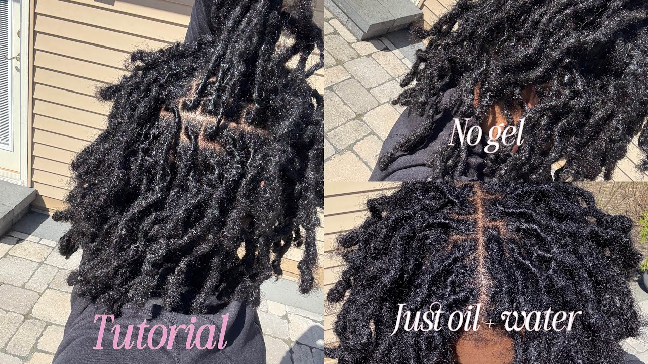 How I Retwist My Locs At-Home Using Just Oil +Water | No Gel, No Comb, No Pain