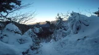 Sledding down Mt Washington NH 1-2-17 from the top clip 7