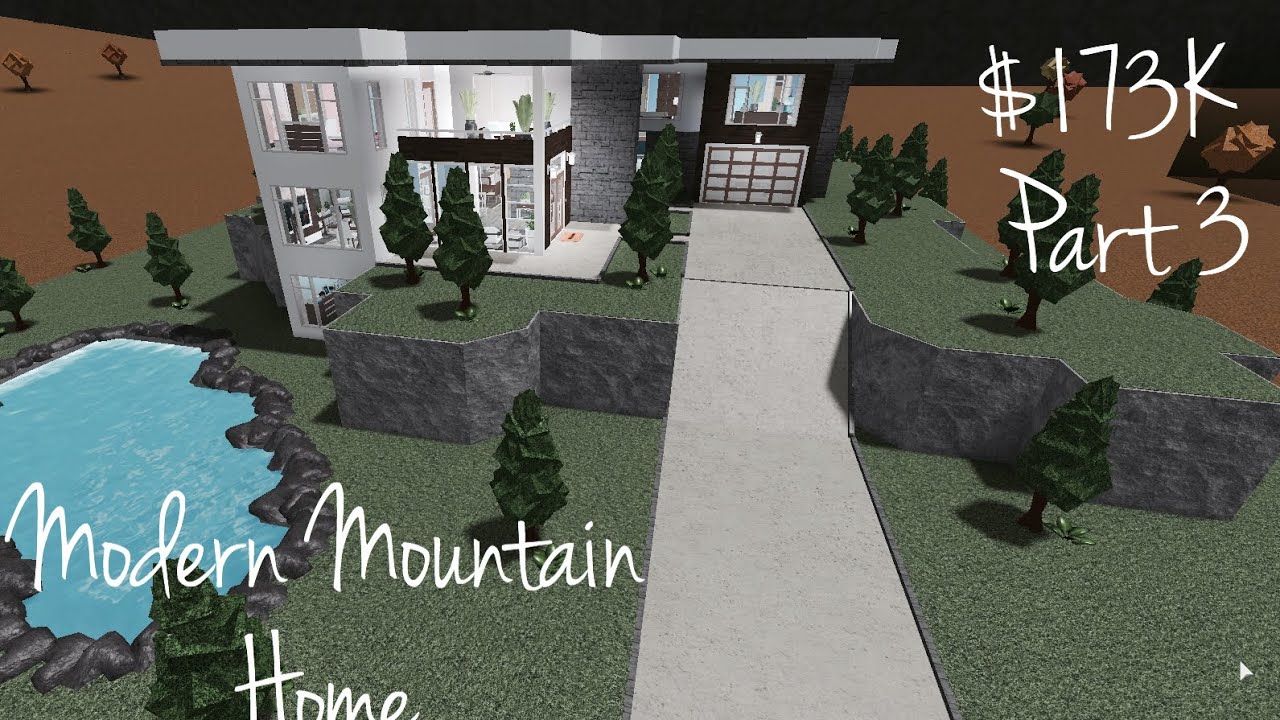 Welcome To Bloxburg: Modern Mountain Home Part 3 - YouTube