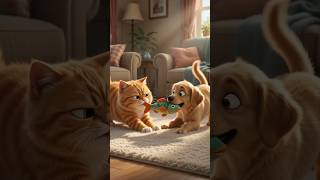 Cat and Dog animation shorts funny #ai #cat #ytshorts #funny