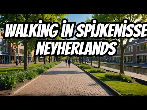 Walking in  Nederlands,Spijkenisse (4K Natural Walking Video)