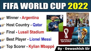 FIFA World Cup 2022 | Sports Current Affairs 2022 | Argentina | Messi | Mbappe | By Dewashish Sir screenshot 3