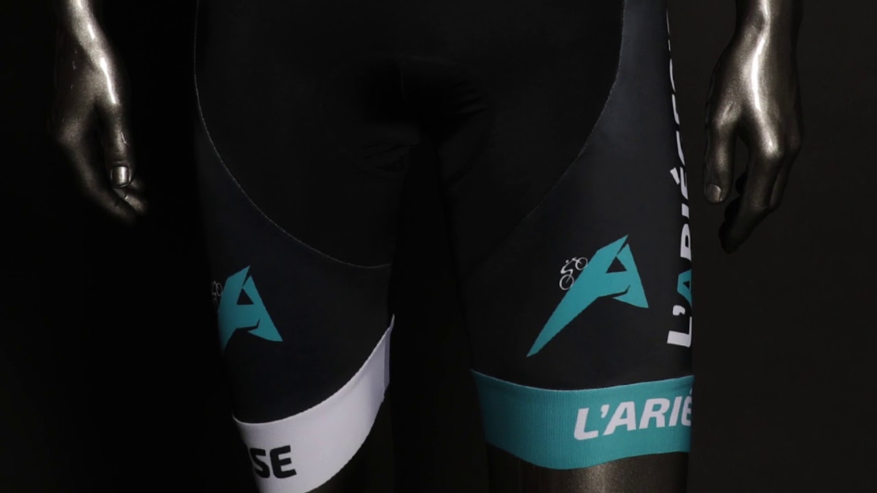 Maillot Cycliste L'Ariégeoise UCI, Noir, FFC, Marque In Inverse, Taille M