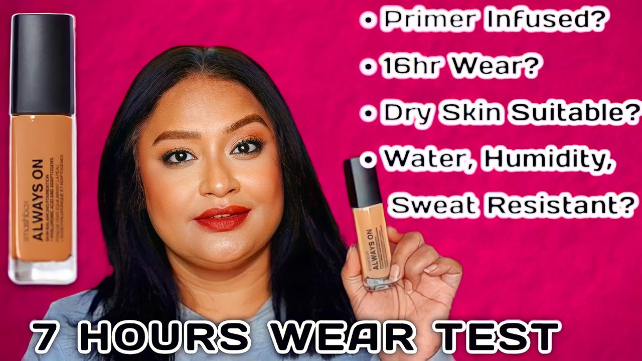 Smashbox Always On Skin Balancing Foundation| Review+ 7Hr Wear Test 