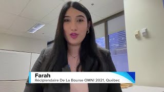 Les bourses de journalisme OMNI 2022 |  Rencontrez le gagnant 2021 Farah