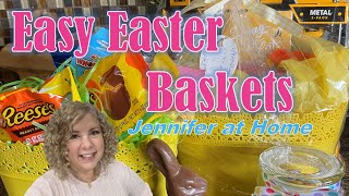 EASY EASTER BASKETS, Family & Friends, Chocolate, Bunnies, Jelly Beans, Toys #easter #basket #gifts