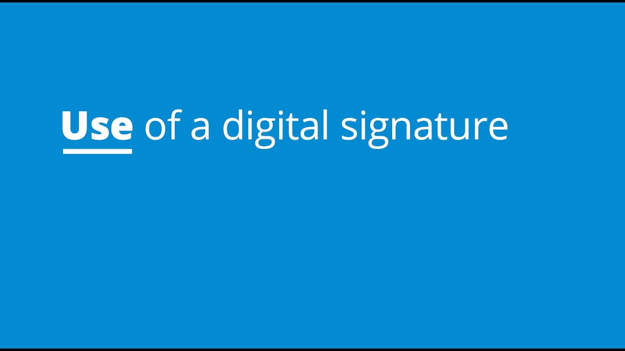 Use of a digital signature - Digital Best Practices for your Association