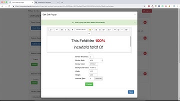 add exit Pop Up feature to your landing page using purelander