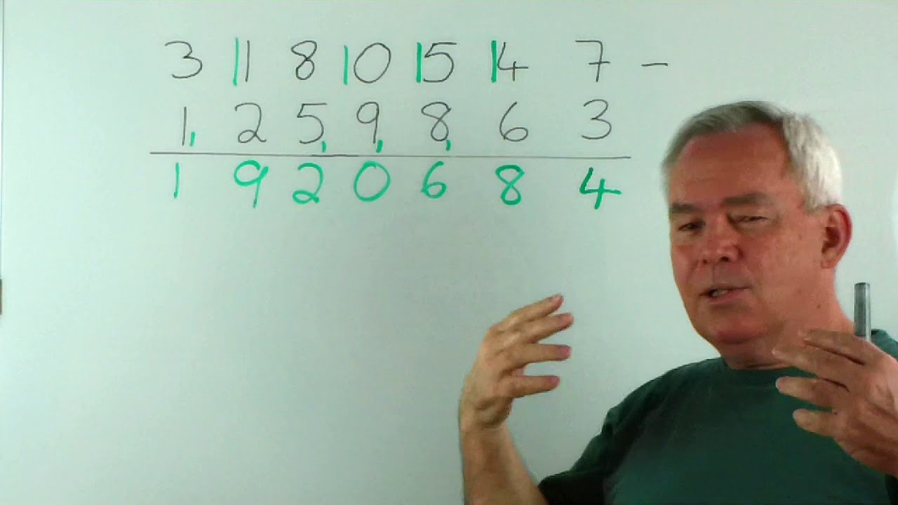 Subtraction-fest 02 ~ Carry Method (Easy) - YouTube