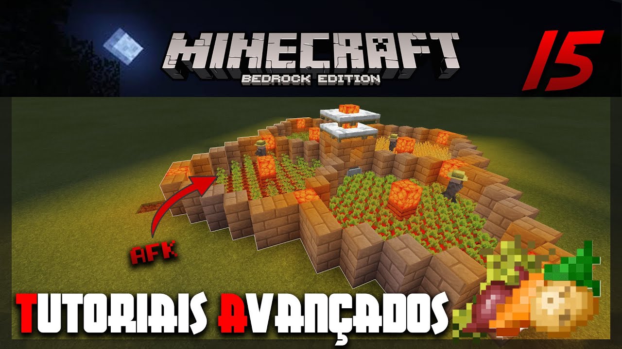 Tutoriais Avançados #15 -Farm de Crops automática / Minecraft Bedrock ...