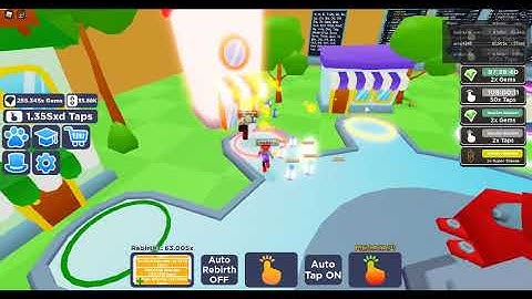 I spent 30k super rebirth tokens in Roblox tapping simulator