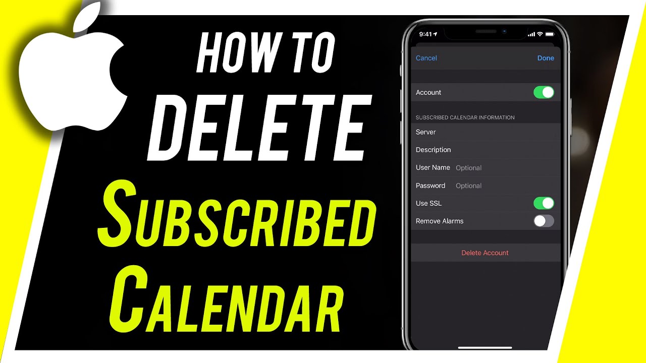 How to Delete Subscribed Calendar on iPhone or iPad YouTube