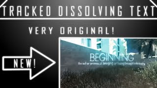 After Effects: Tracked Dissolving Text! [ORIGINAL] | Itzskimpy