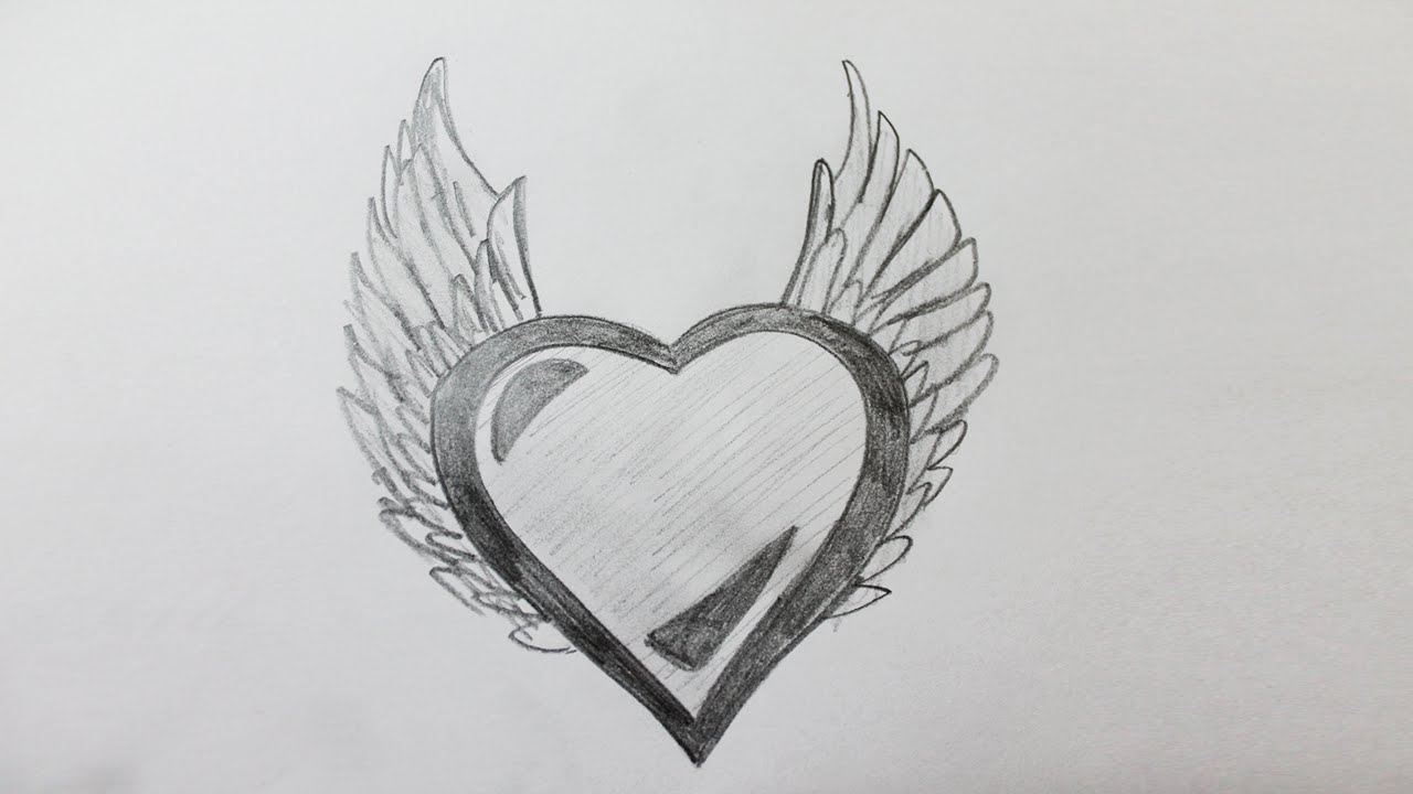 Comment Dessiner Un Coeur Avec Des Ailes