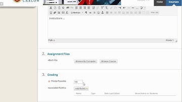 Creating an Assignment in Blackboard