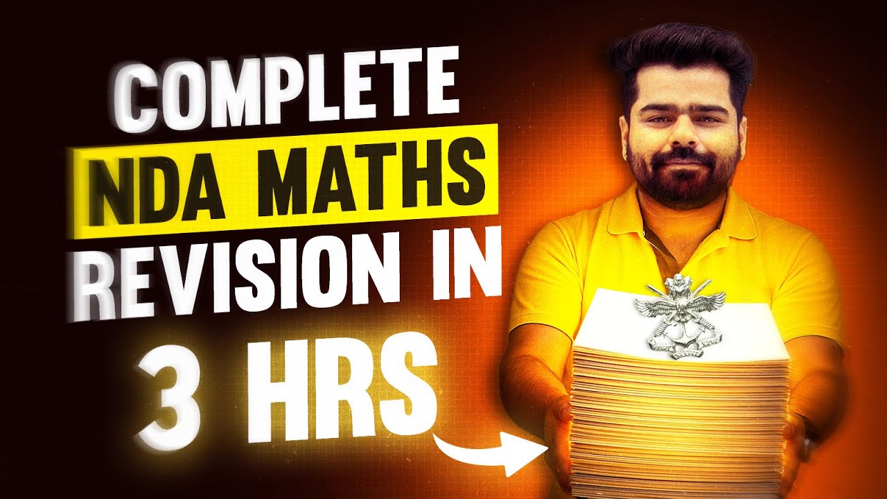 Complete NDA Maths Revision In 3 Hrs || Last Minute Revision!! - YouTube