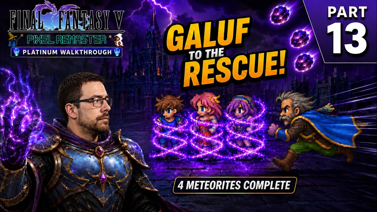 Final Fantasy 5 Platinum Trophy Guide Part 13 - 4 Meteorites & Galuf’s World
