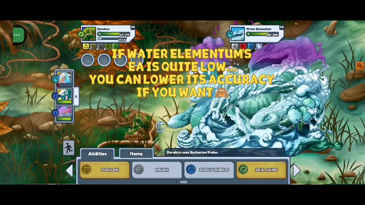 MISCRITS GUIDE/TUTORIAL (HOW TO BEAT WATER ELEMENTUM) NO DA WINDY PEEPSIE OR BLOOMPLE. 