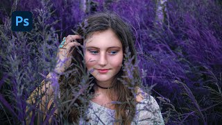 Fantasy Purple Photoshop Color Effects Editing Tutorial screenshot 5