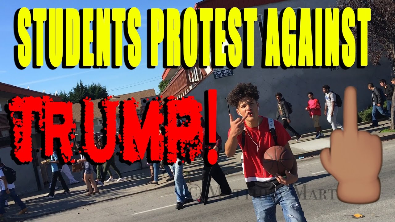 Trump Protest - High School Students Walk Out - Richmond, CA - YouTube