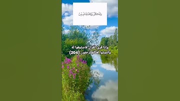 سورة الأعراف {وَإِذَا قُرِئَ الْقُرْآنُ فَاسْتَمِعُوا لَهُ وَأَنصِتُوا لَعَلَّكُمْ تُرْحَمُونَ (204)