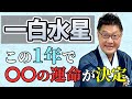 一白水星はこの1年間で〇〇の運命が決定