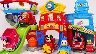 Mickey Silly Slides Fire Station~ Let’s go Disney, Pororo, Tayo fire trucks! #PinkyPopTOY Mickey Silly Slides Fire Station~ Let’s go Disney, Pororo, Tayo fire trucks! #PinkyPopTOY