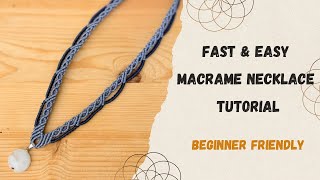 Fast & Easy Macrame Necklace Tutorial | Beginner to Intermediate | Moonstone Pendant