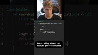26. Remove Duplicates from Sorted Array Python LeetCode Solution #coding #python #leetcode #code
