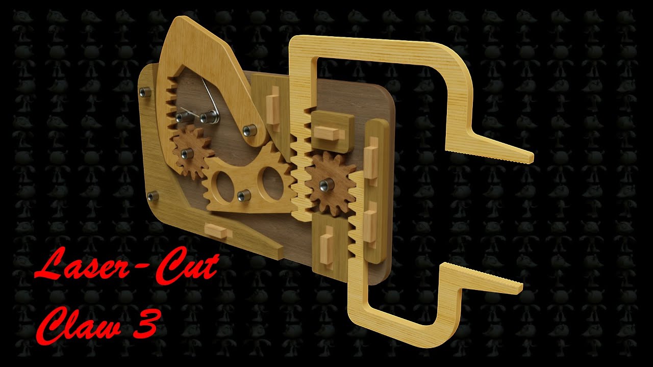 Laser Cut Geared Claw III Mechanism YouTube