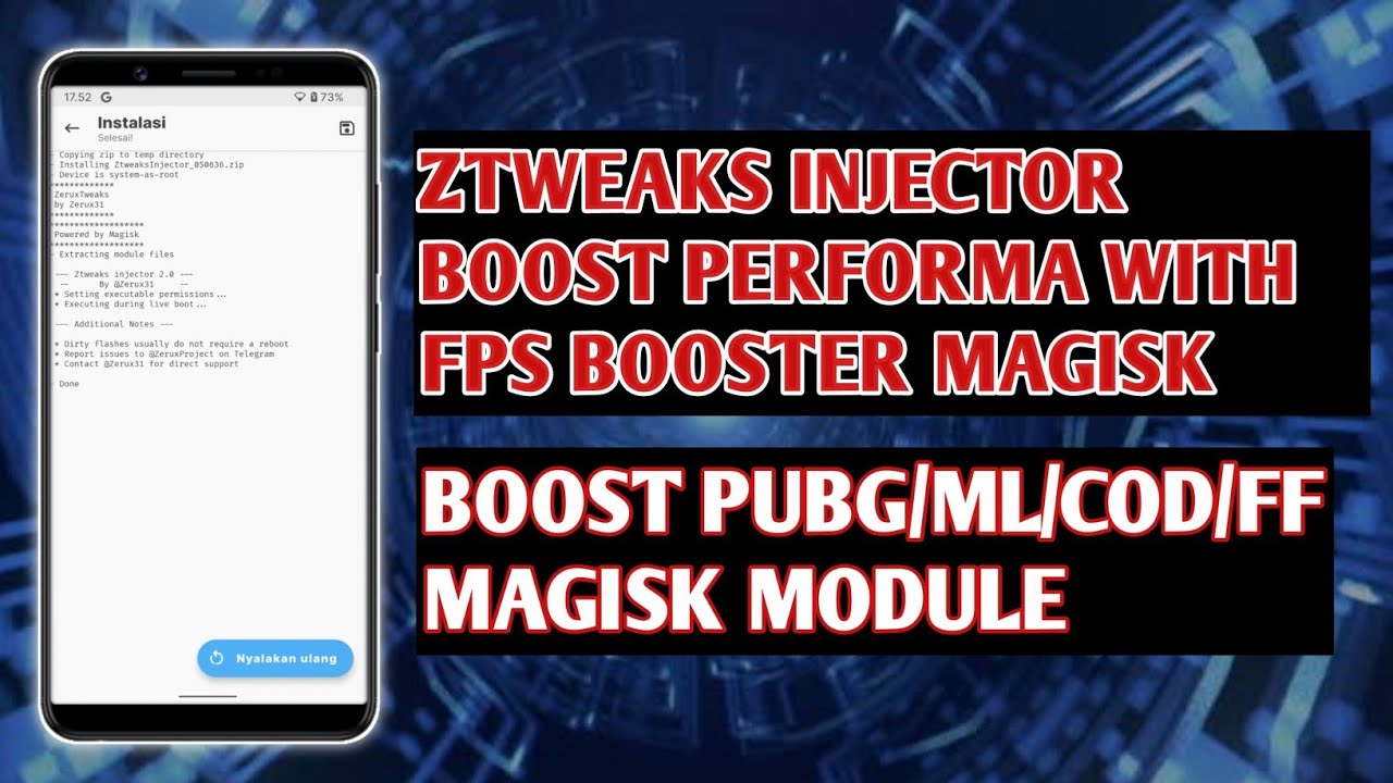 Module Magisk Gaming Terbaik ZTWEAKS INJECTOR Boost Performa With FPS
