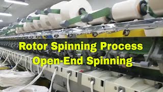Rotor Spinning Process || Open-End Spinning || Textile Spinning #spinning